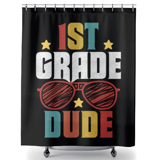 Kindergarten Teacher Funny Student 1st Graduation Shower Curtains