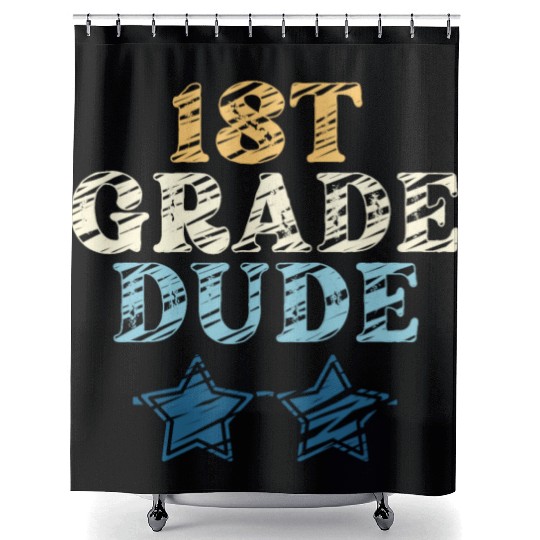 Kindergarten Teacher Funny Student 1st Graduation Shower Curtains