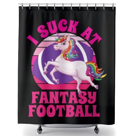 I Suck At Fantasy Football Shower Curtains