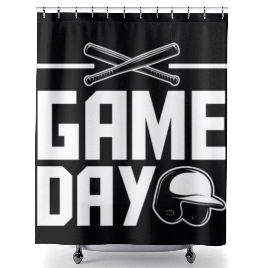 Game Day Funny Baseball Gift Shower Curtains