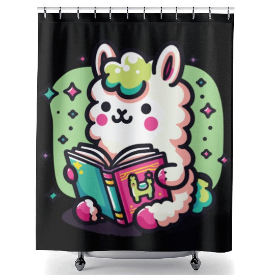 Little Cute Llama Shower Curtains