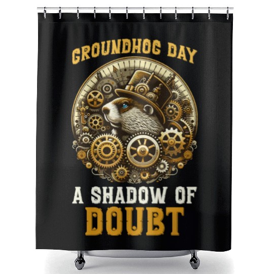 Groundhog Day 2024 Enthusiast February 2nd Shower Curtains