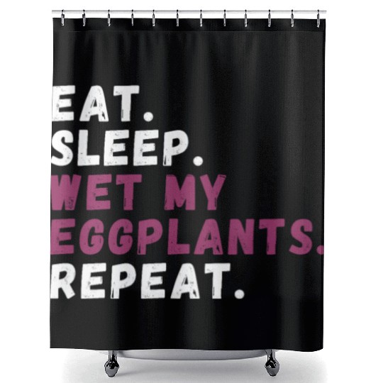 Eggplant Lover Healthy Cuisine Gardening Shower Curtains