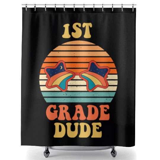 Kindergarten Teacher Funny Student 1st Graduation Shower Curtains