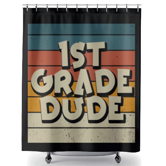 Kindergarten Teacher Funny Student 1st Graduation Shower Curtains