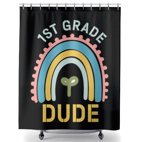 Kindergarten Teacher Funny Student 1st Graduation Shower Curtains