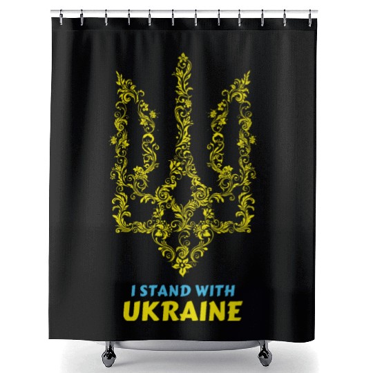 UKRAINE, I STAND WITH UKRAINE Shower Curtains