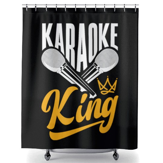 Funny Karaoke Singer Singing Musician Karaoke Gift Shower Curtains