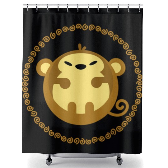 Ape Gorilla Monkey Primate Macaque Chimpanzee Shower Curtains