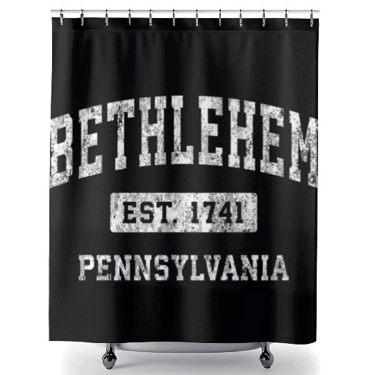 Bethlehem Pennsylvania Pa Established Sports Shower Curtains