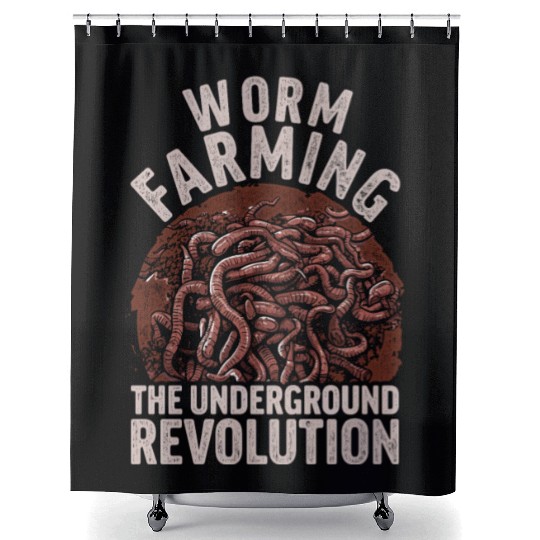 Worm Farming The Underground Revolution Shower Curtains