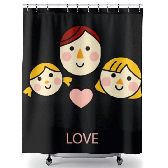 family love Shower Curtains
