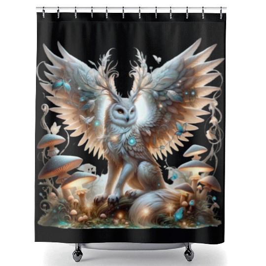 Mystic Owl of the Enchanted Forest Shower Curtains
