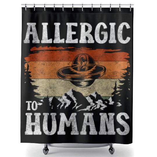 Aliens Area 51 Earth Astronaut Shower Curtains