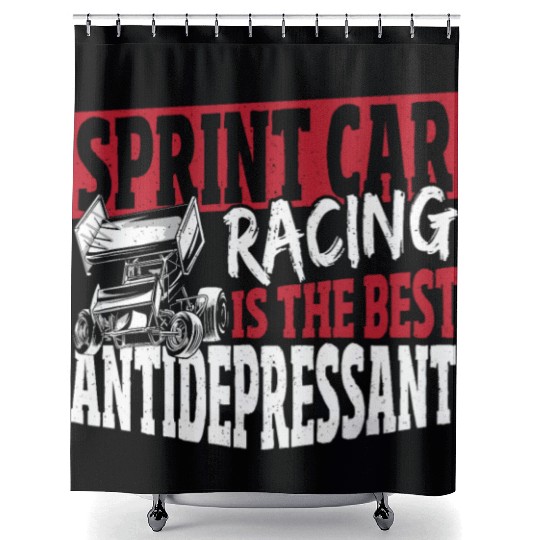 Sprint Car Racing Is The Best Antidepressant Shower Curtains