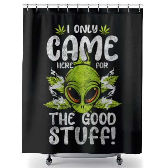 Alien Area 51 Saucer Planet Shower Curtains