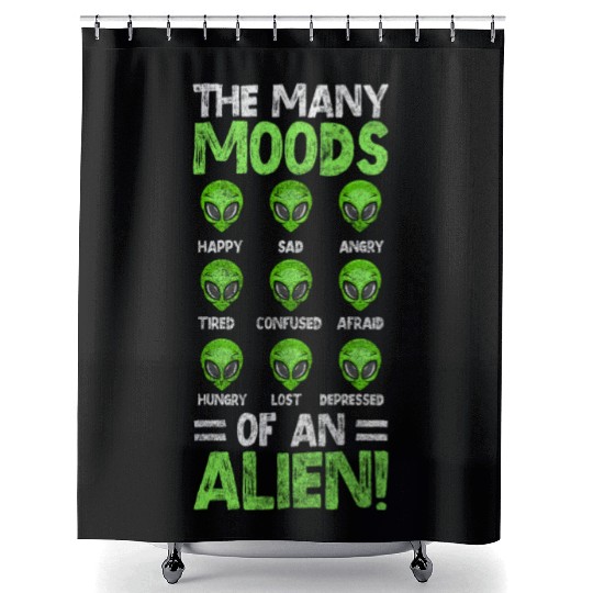 Alien Space Earthling Mars Shower Curtains