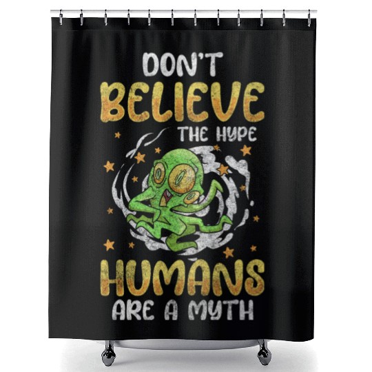 Aliens Area 51 Earth Planet Shower Curtains