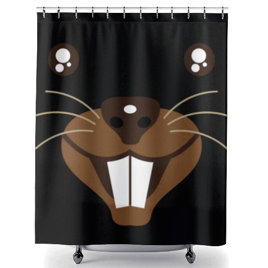 Groundhog Face Rodent Happy Groundhog Day Shower Curtains