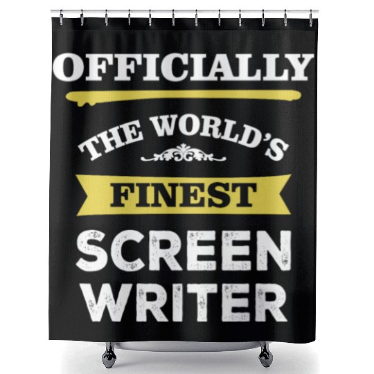 The World's Finest Screen Writer Shower Curtains