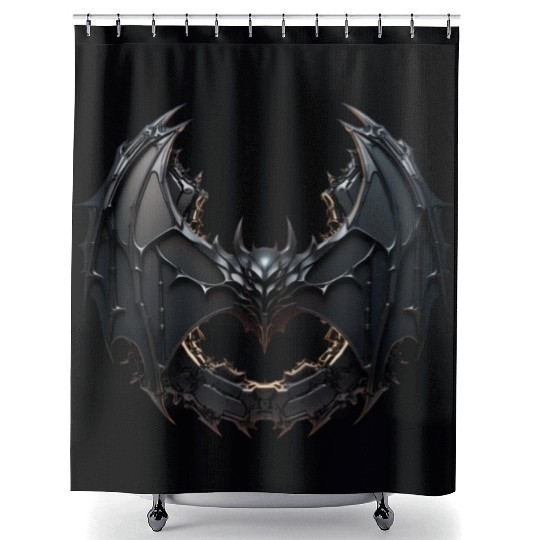 Robot Bat Shower Curtains