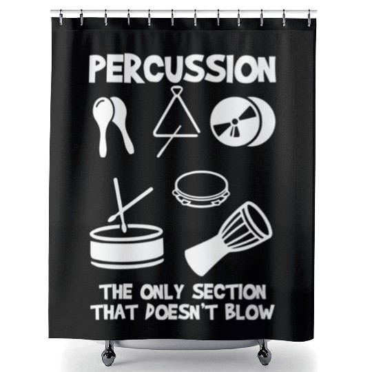 Drummer Marching Band Orchestra Percussion Shower Curtains