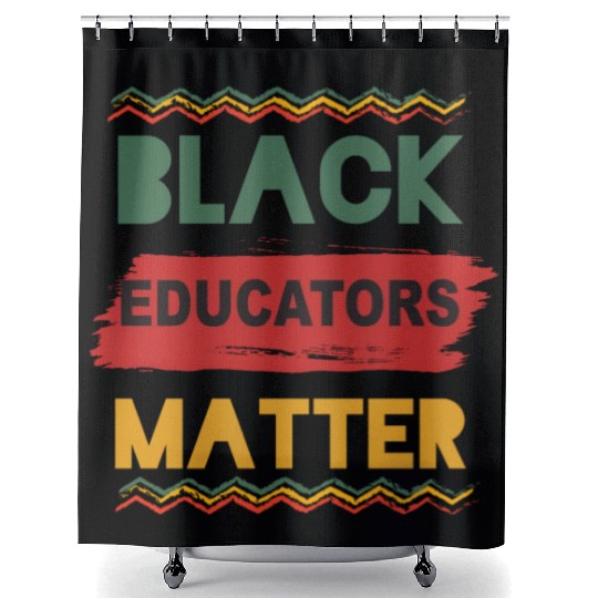 Black Educators Matter African History Teacher Men Shower Curtains