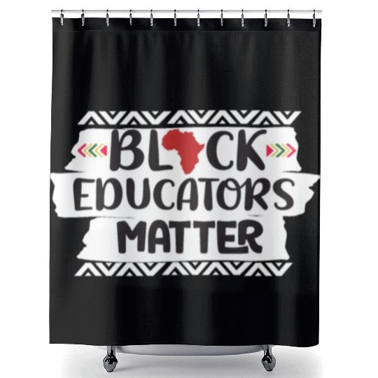 Black Educators Matter African History Teacher Men Shower Curtains