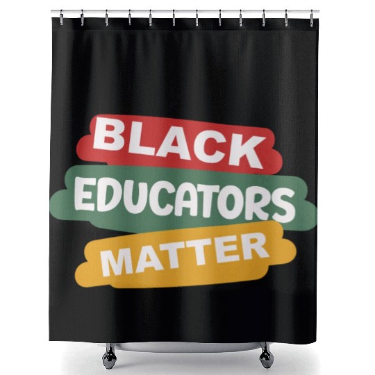 Black Educators Matter African History Teacher Men Shower Curtains