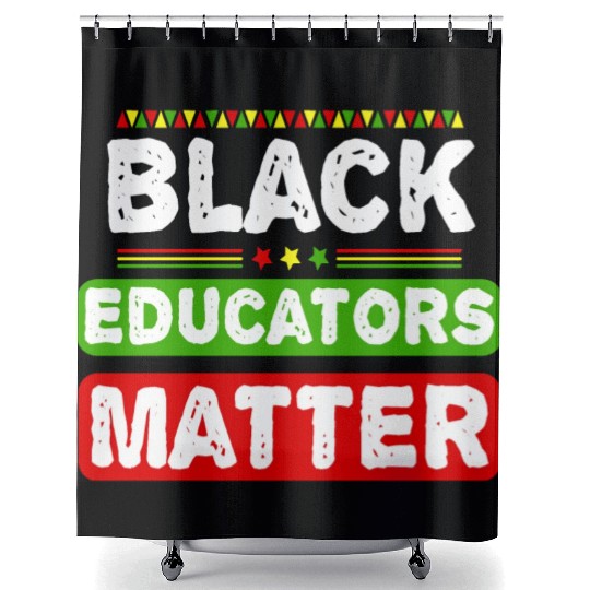 Black Educators Matter African History Teacher Men Shower Curtains