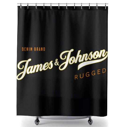 James & Johnson Denim Co Shower Curtains