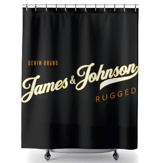 James & Johnson Denim Co Shower Curtains