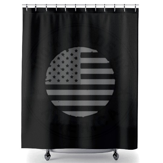 USA Made in America flag Shower Curtains