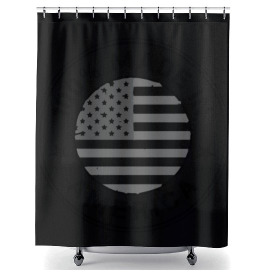 USA Made in America flag Shower Curtains