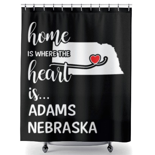 Adams County Nebraska Is Where My Heart Is Gift Shower Curtains