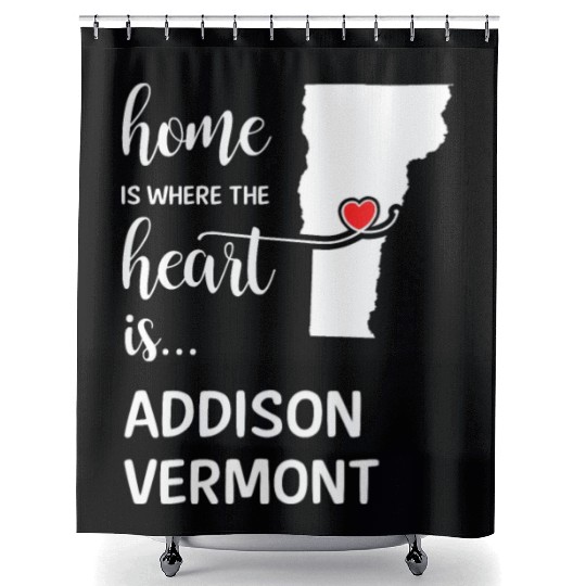 Addison County Vermont Is Where My Heart Is Gift Shower Curtains