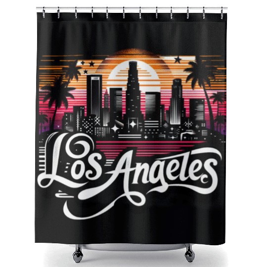 Los Angeles City Shower Curtains