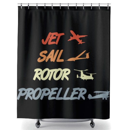 Vintage Aircraft Models Shower Curtains