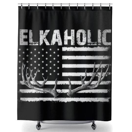 Elk Hunting Elkaholic Hunters Shower Curtains