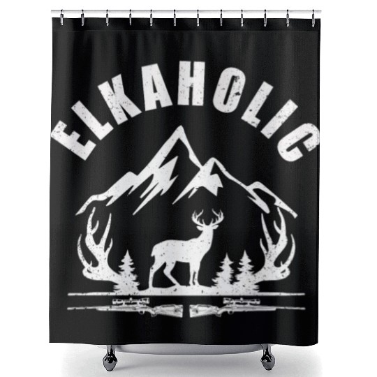 Elk Hunting Elkaholic Hunters Shower Curtains