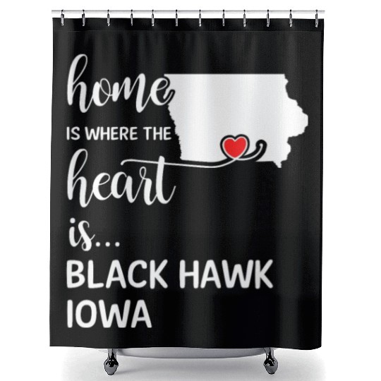 Black Hawk County Iowa Is Where My Heart Is Gift Shower Curtains
