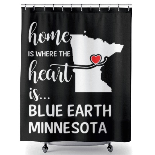 Blue Earth County Minnesota Is Where My Heart Is Shower Curtains