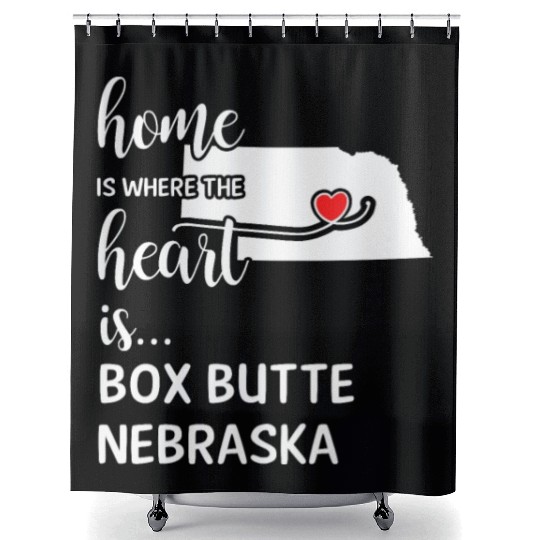 Box Butte County Nebraska Is Where My Heart Is Shower Curtains