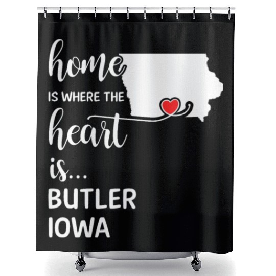Butler County Iowa Is Where My Heart Is Gift Shower Curtains