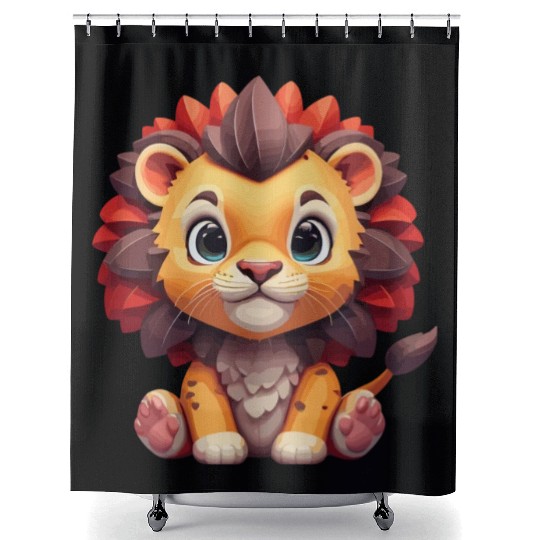 cute lion design Shower Curtains