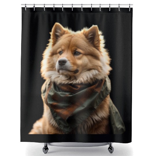 Classic dog Shower Curtains