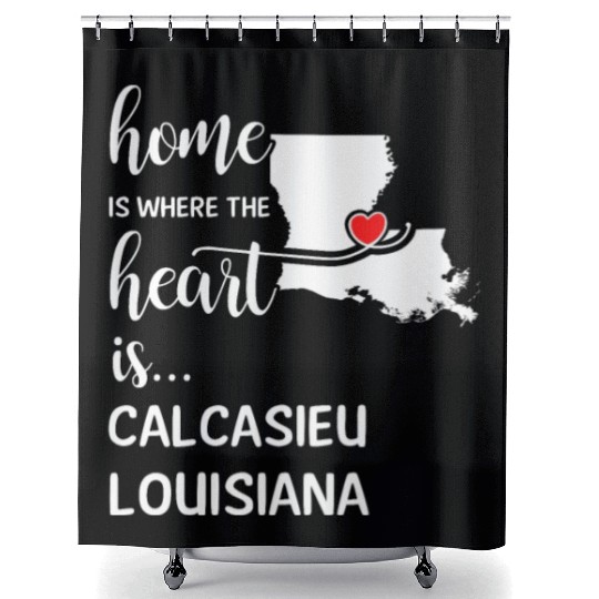 Calcasieu County Louisiana Is Where My Heart Is Shower Curtains