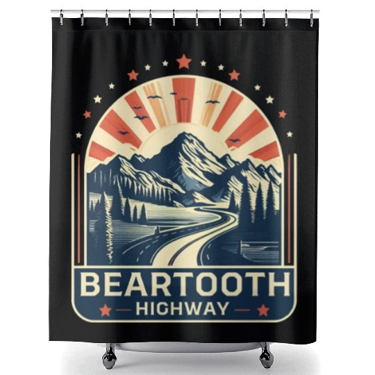 Beartooth Highway US 212 Shower Curtains