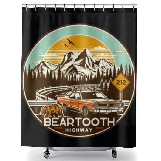 Beartooth Highway US 212 Shower Curtains