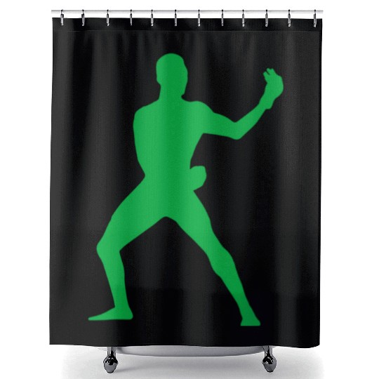 Israel Adesanya Green Active Shower Curtains